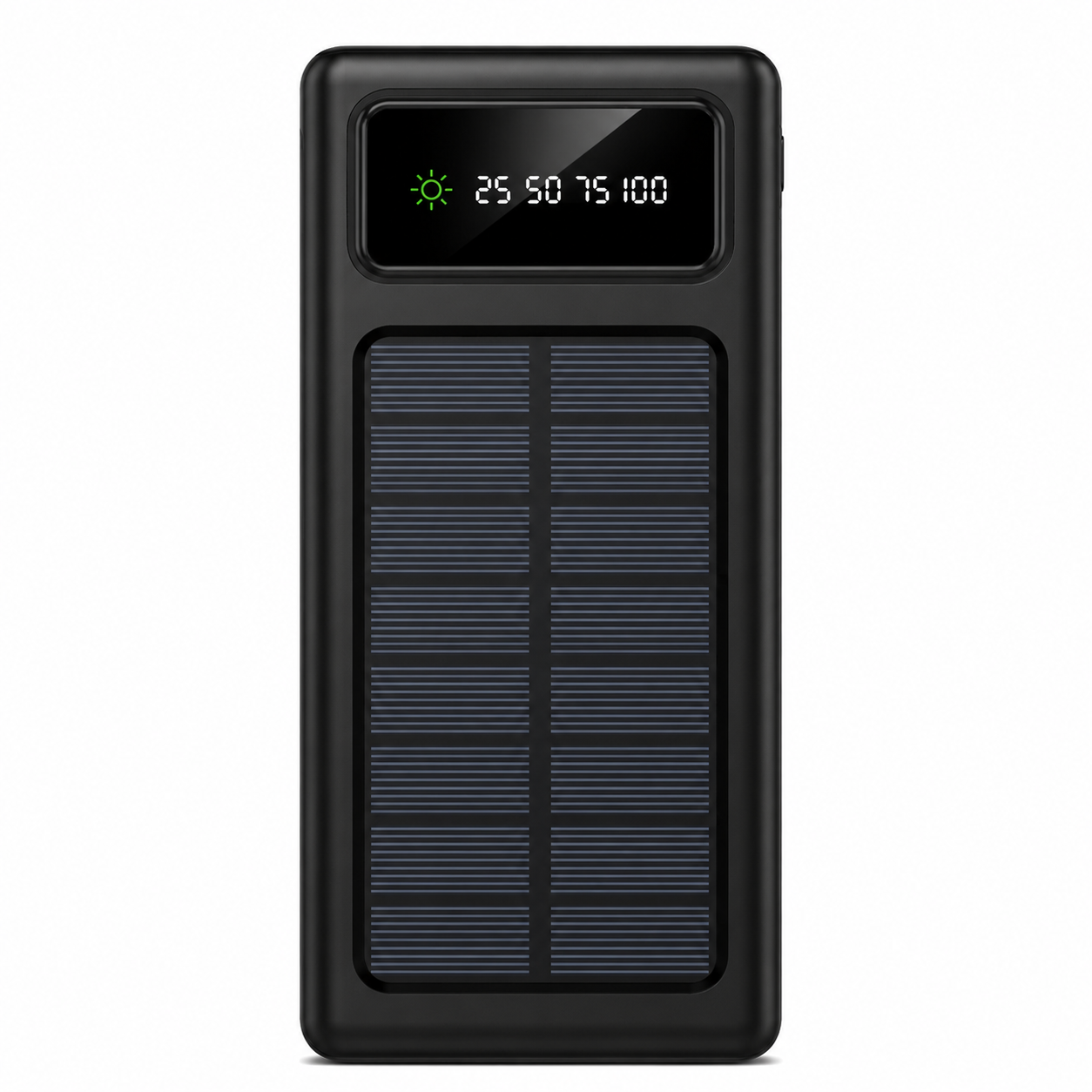 Solar Power Bank – Portable Solar Charger with LED Light & USB Charging
