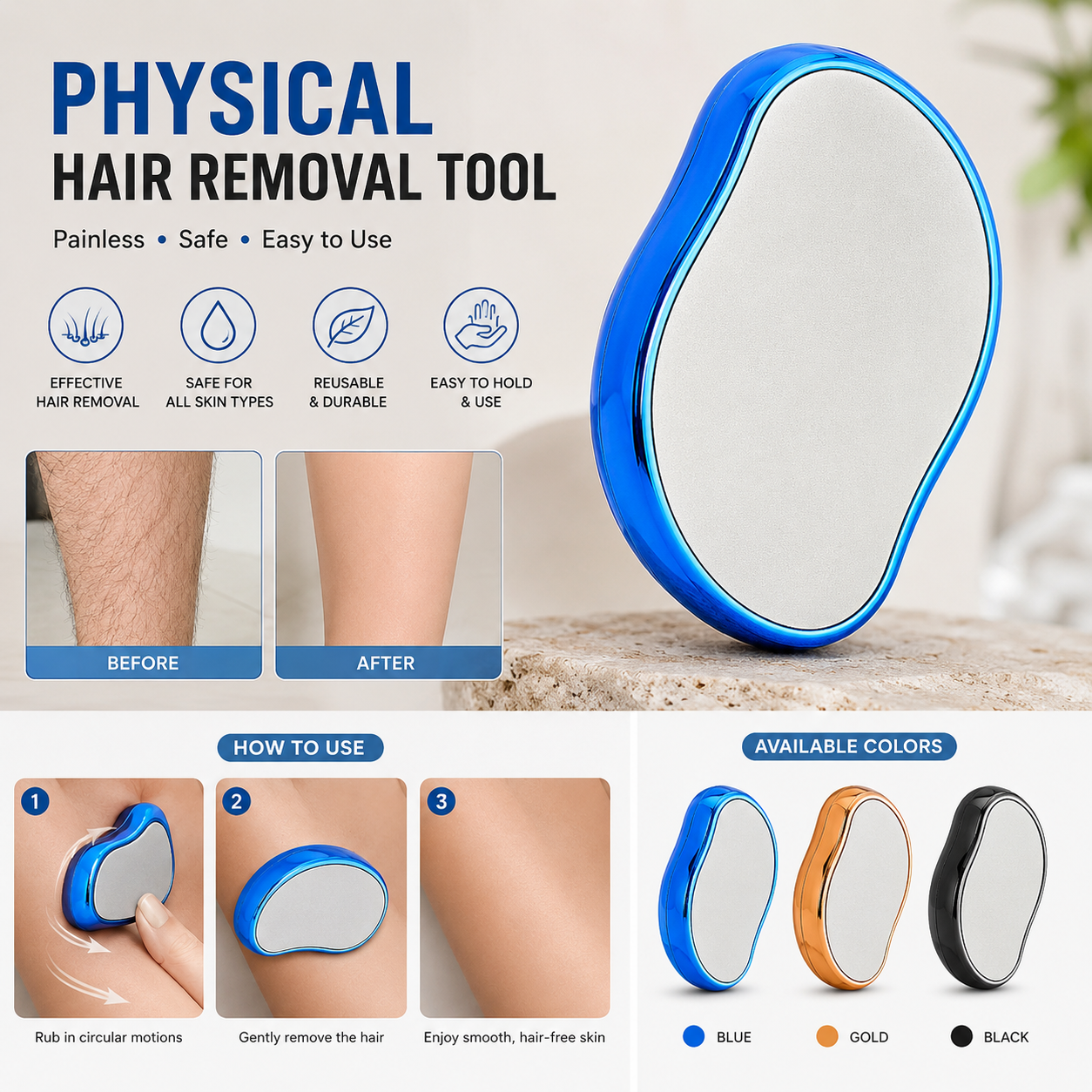 Easy Hair Removal Tool – Smooth & Silky Skin