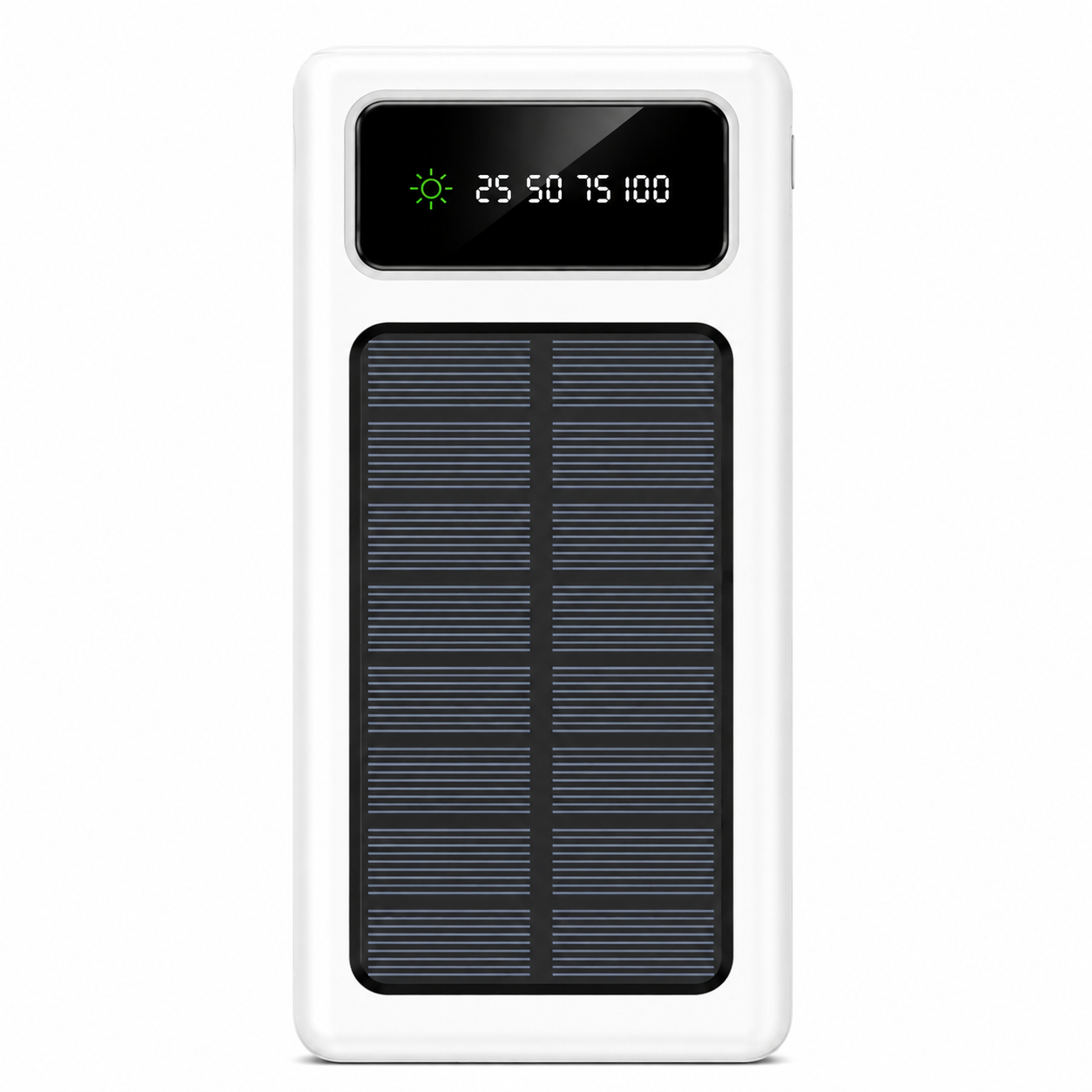 Solar Power Bank – Portable Solar Charger with LED Light & USB Charging