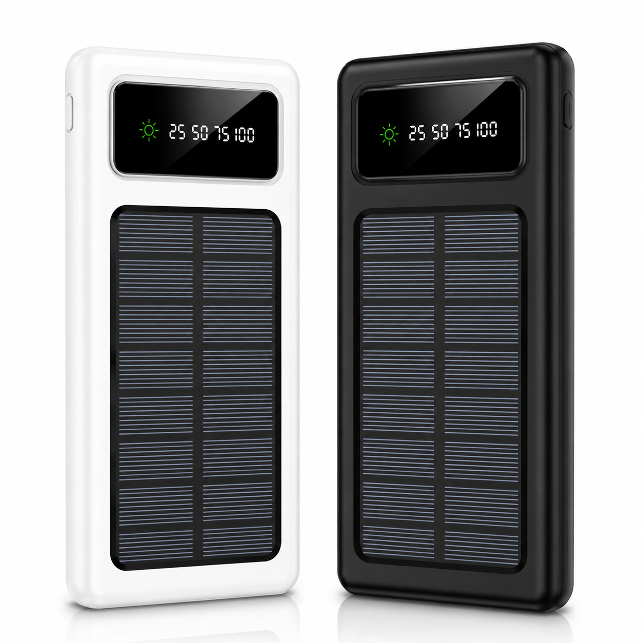 Solar Power Bank – Portable Solar Charger with LED Light & USB Charging