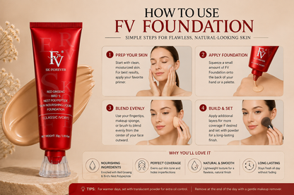 FV Foundation | Full Coverage Matte Finish Makeup Foundation