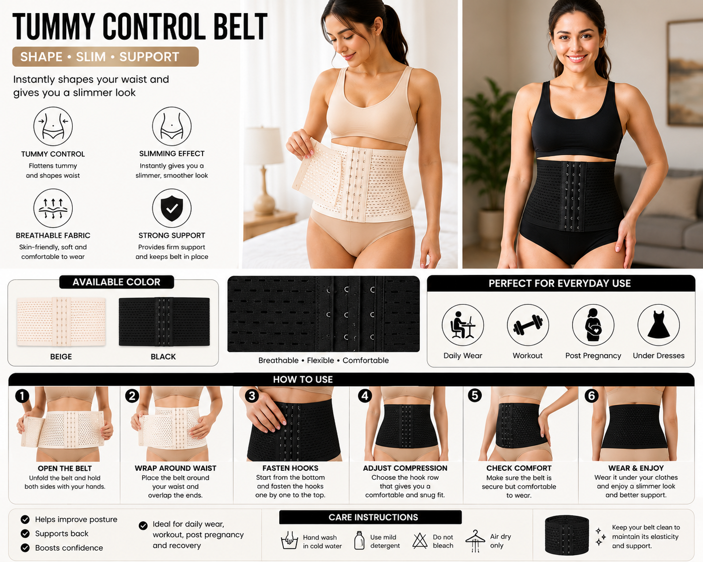 Tummy Control Belt (Ultimate Comfort Edition)